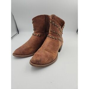 Coconuts By Matisse Roundup Studded Ankle‎ Boots Suede 7.5